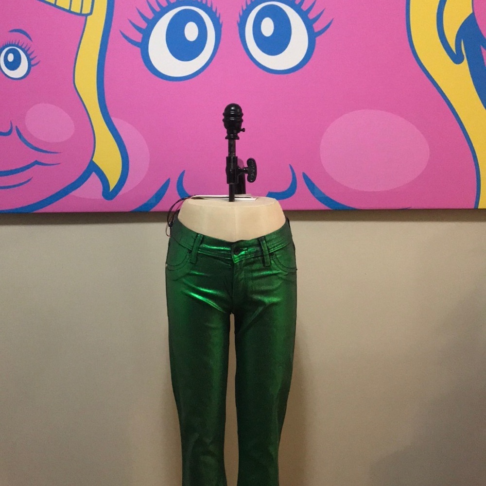 The Sinclair MFGRP Green Stretch Cotton Skinny Jeans NWT